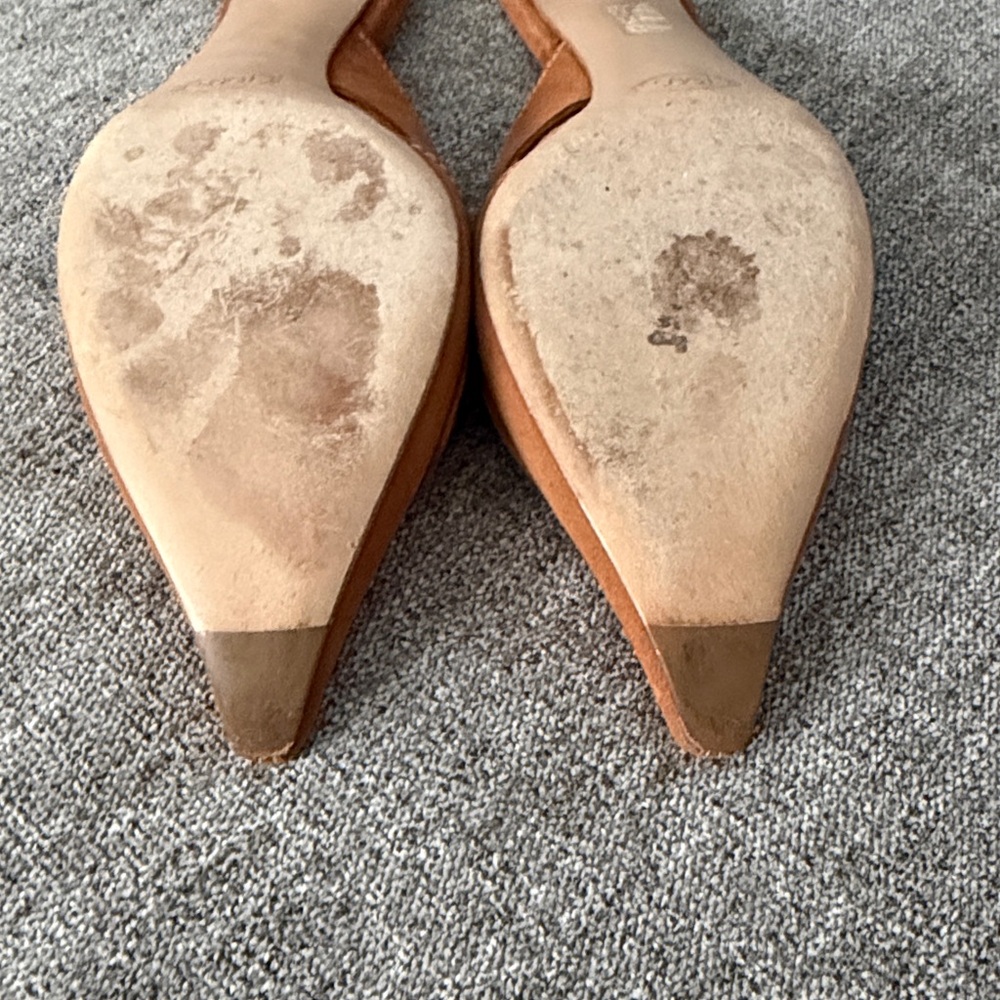 Tod's Brown Suede Mules with Gold Accents - Picture 7 of 8